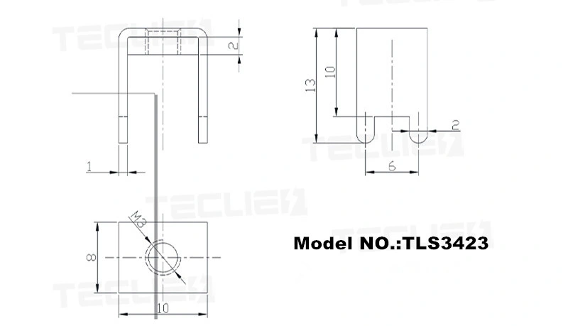 TLS3423 M3 Welding Tab Terminal Pure Copper Tinned Soldering Terminal Wire Connector Four Pins PCB Wire Connector Screw Terminal